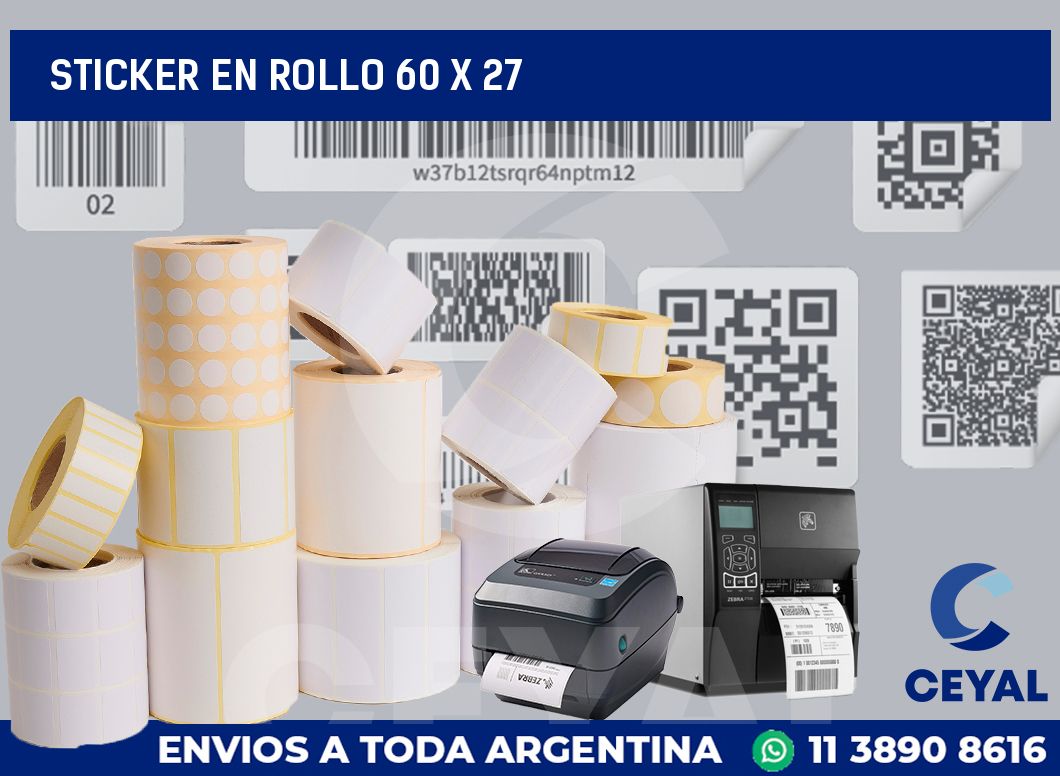 sticker en rollo 60 x 27