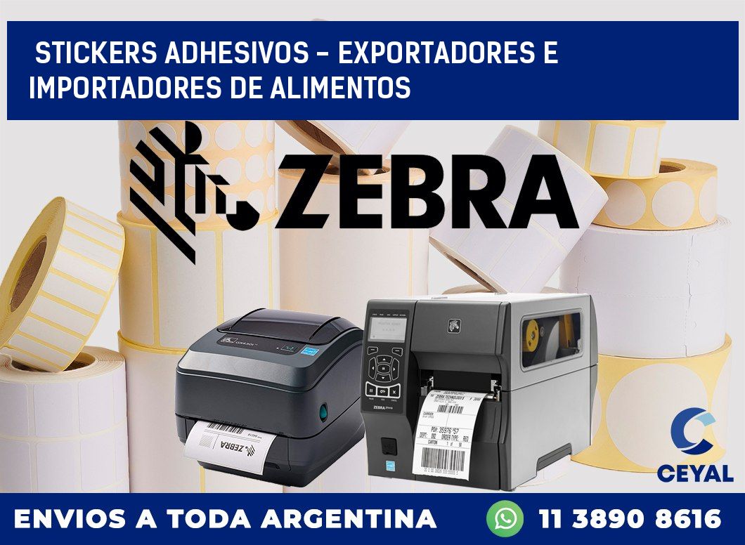 stickers adhesivos – exportadores e importadores de alimentos