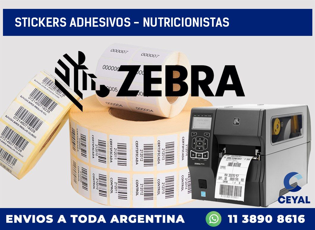 stickers adhesivos – nutricionistas