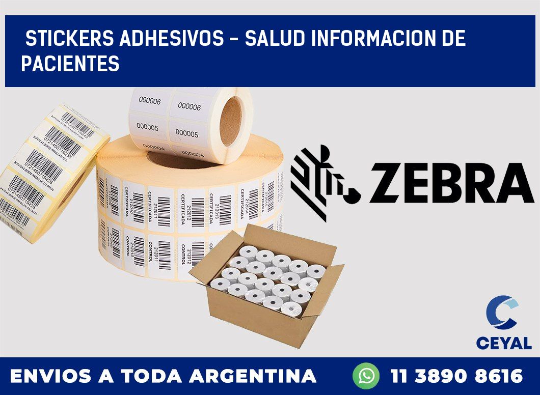 stickers adhesivos – salud informacion de pacientes