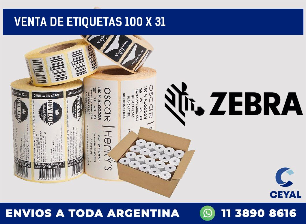 venta de etiquetas 100 x 31