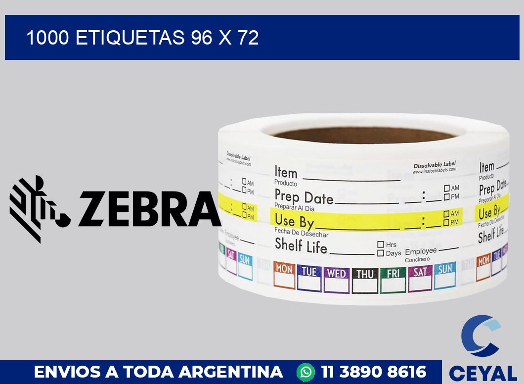 1000 etiquetas 96 x 72