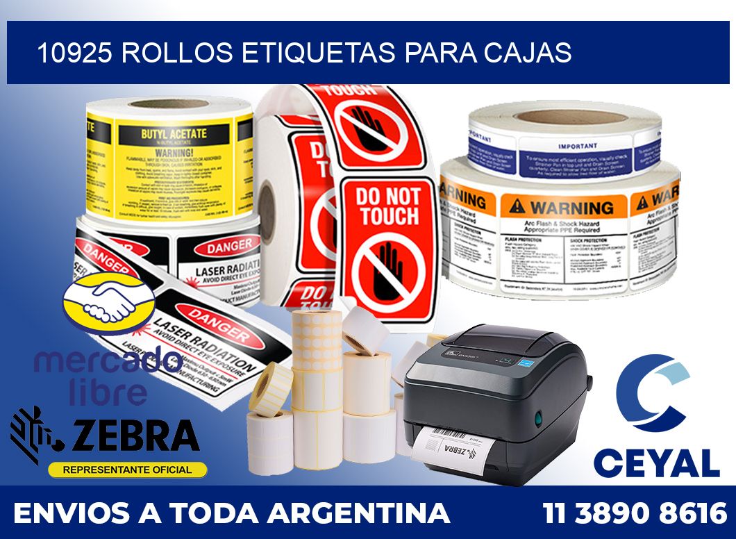 10925 rollos etiquetas para cajas