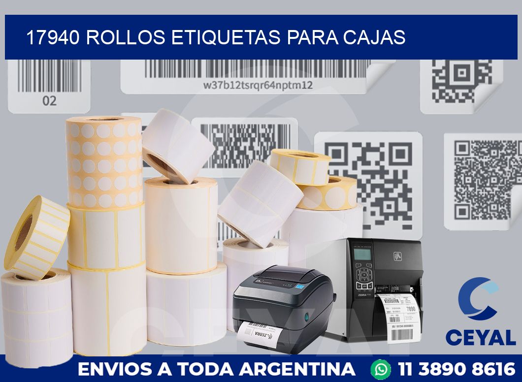 17940 Rollos etiquetas para cajas
