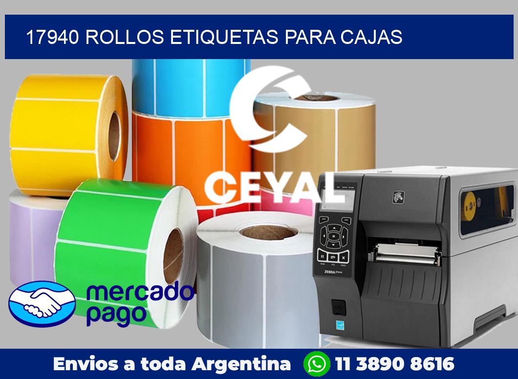 17940 Rollos etiquetas para cajas
