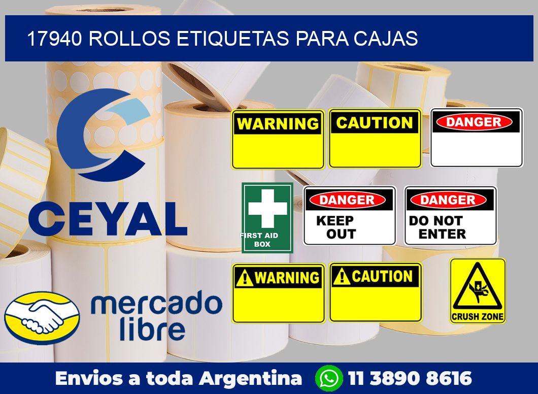 17940 Rollos etiquetas para cajas