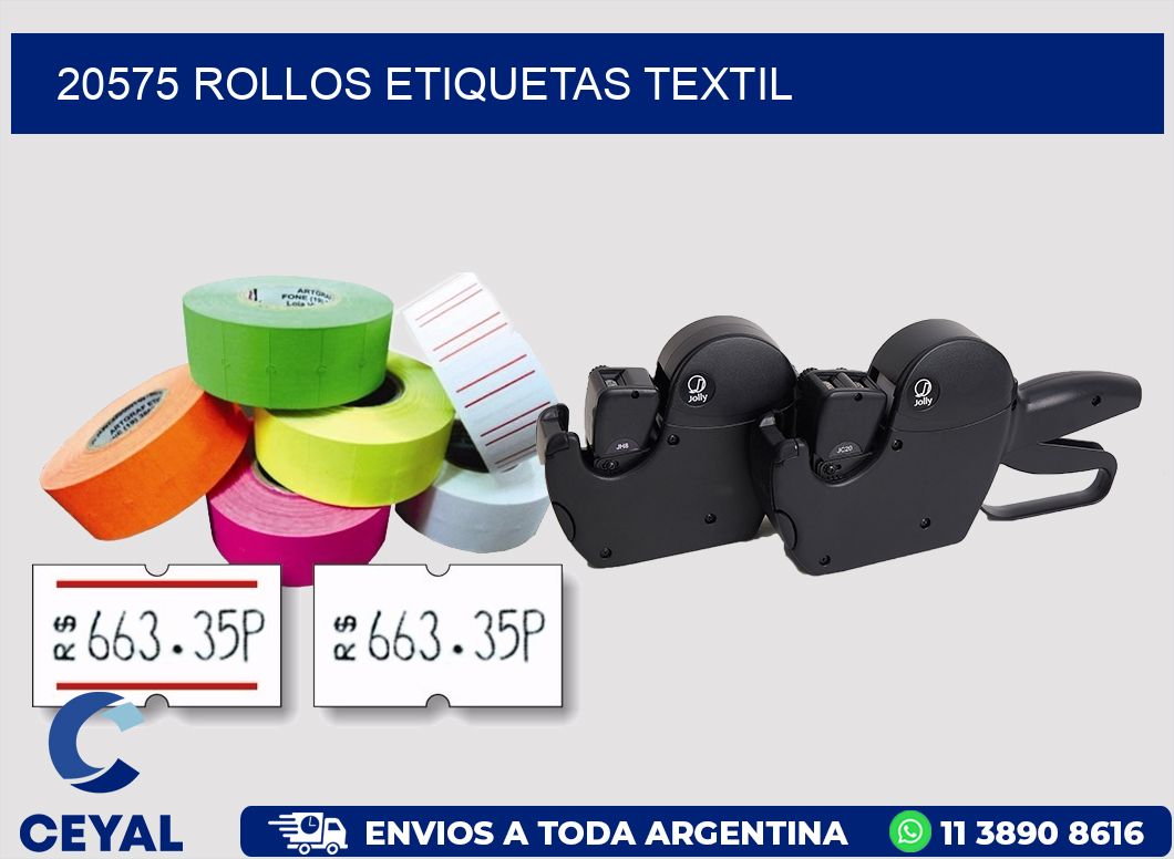 20575 rollos etiquetas textil