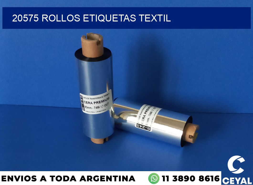 20575 rollos etiquetas textil