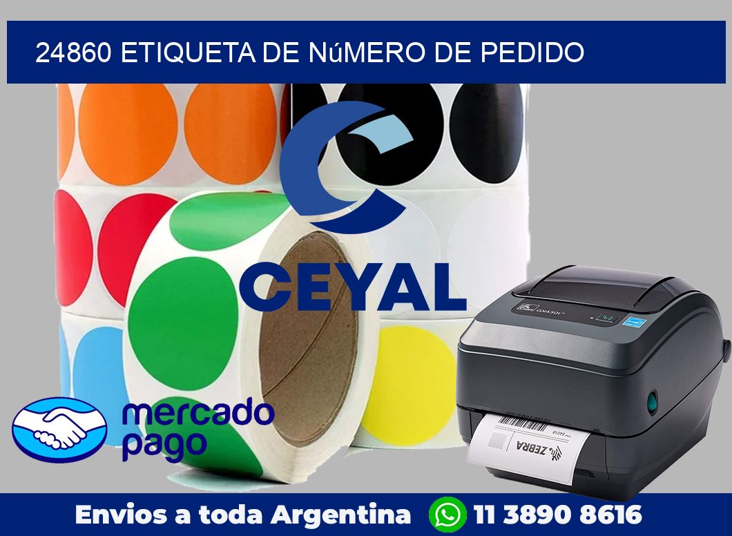 24860 Etiqueta de número de pedido