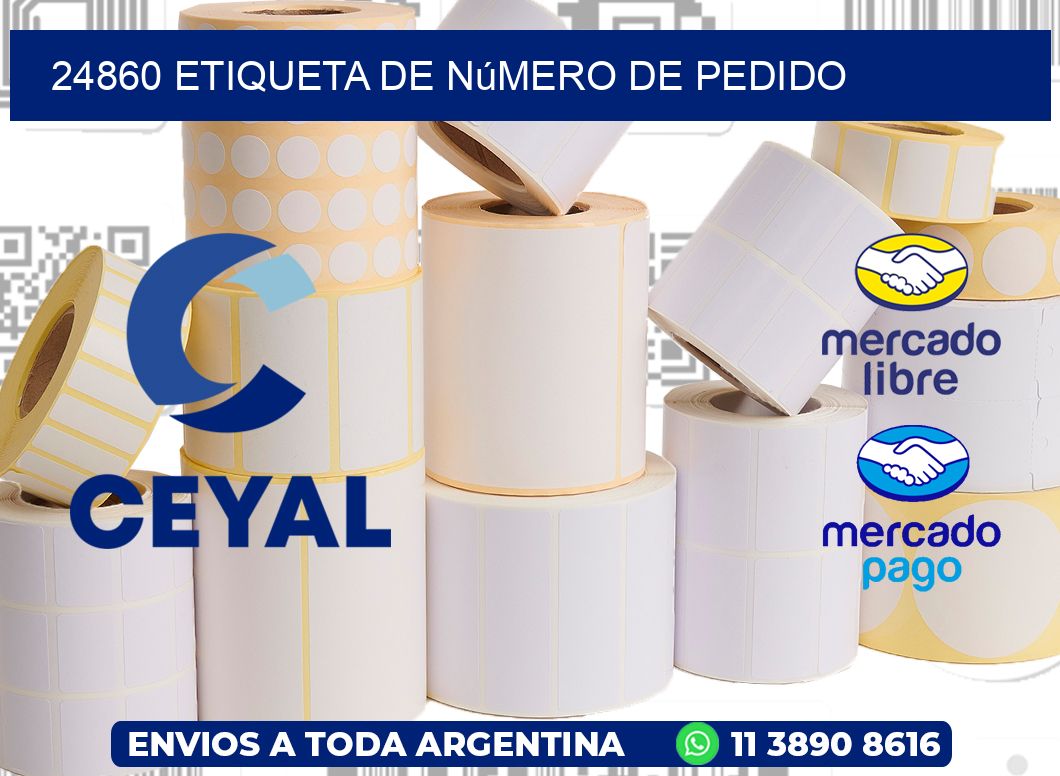24860 Etiqueta de número de pedido