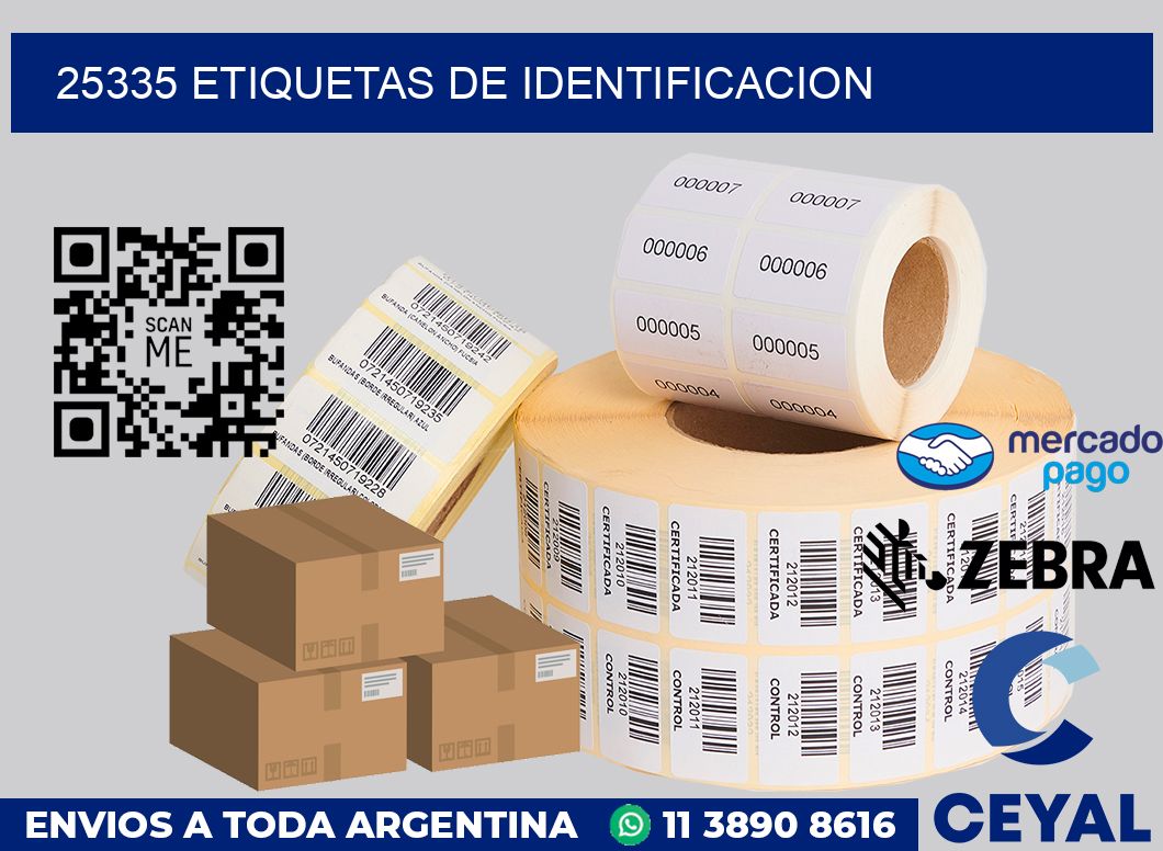 25335 Etiquetas de identificacion