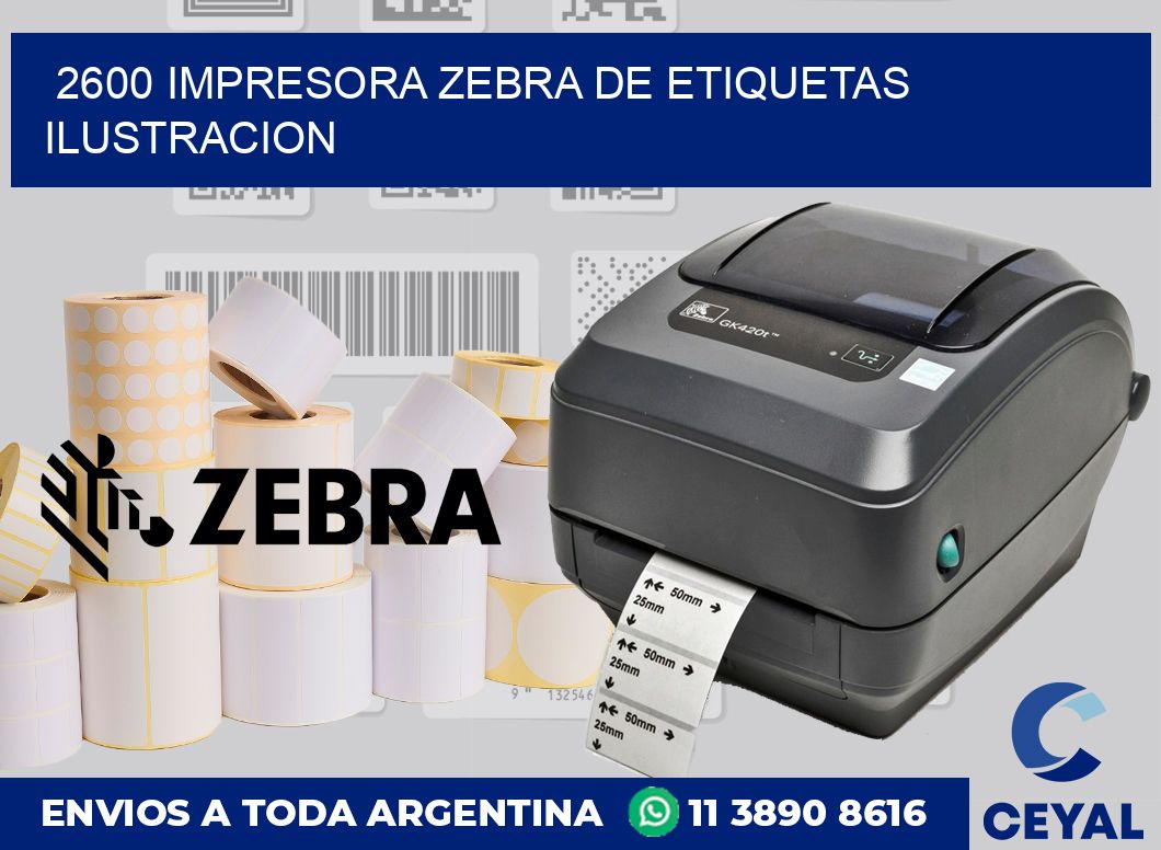 2600 Impresora Zebra de etiquetas ilustracion