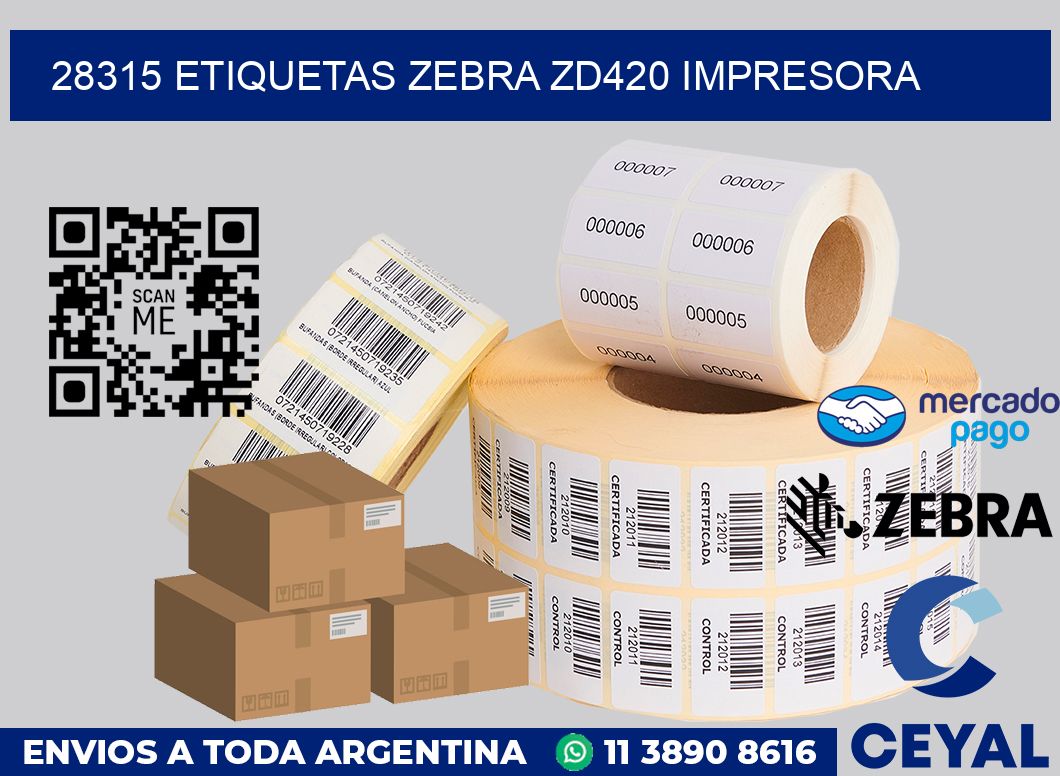 28315 etiquetas Zebra zd420 impresora