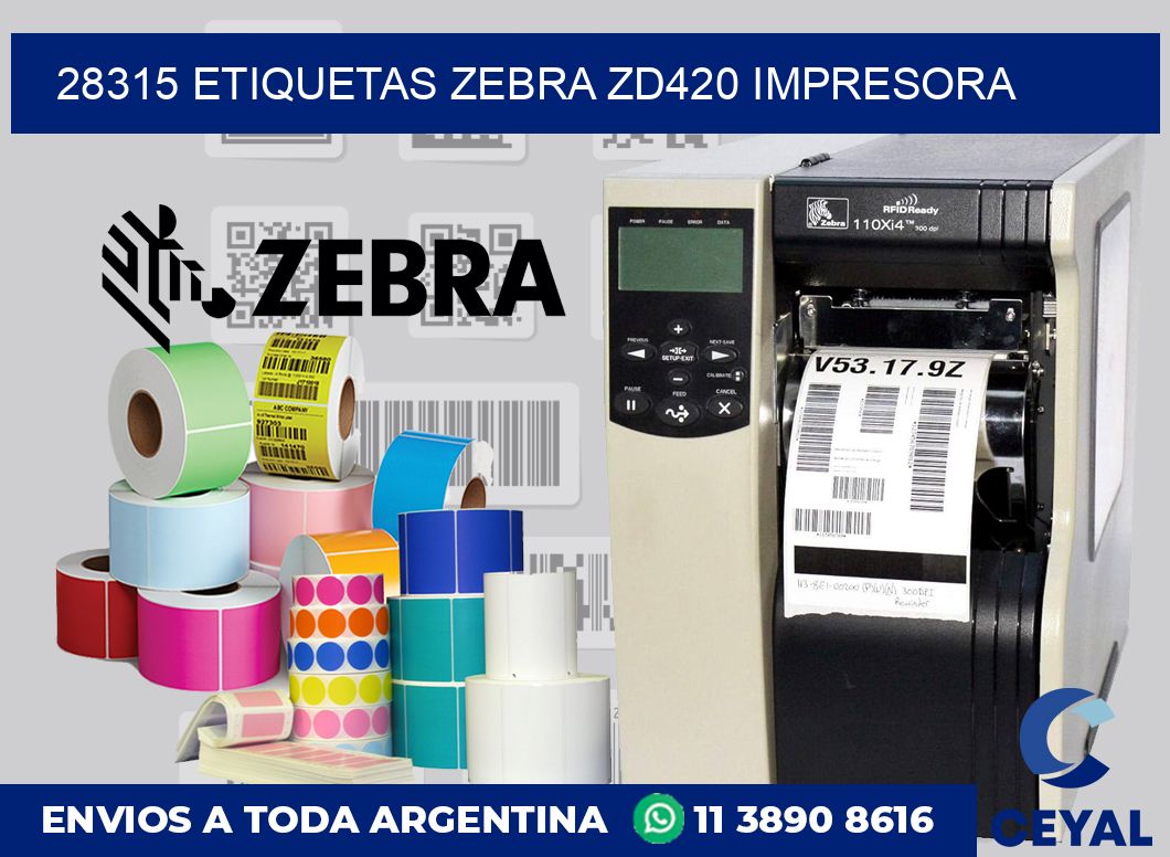 28315 etiquetas Zebra zd420 impresora