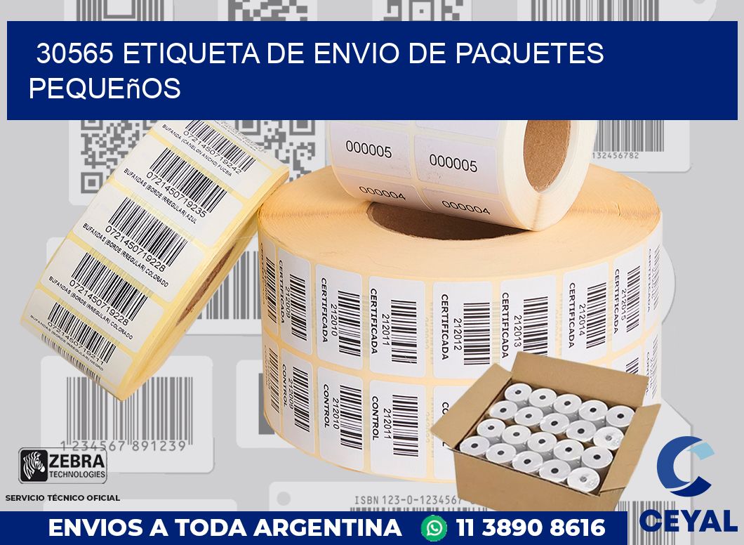 30565 Etiqueta de envio de paquetes pequeños