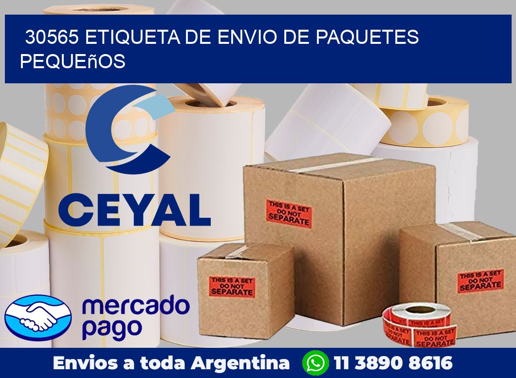 30565 Etiqueta de envio de paquetes pequeños