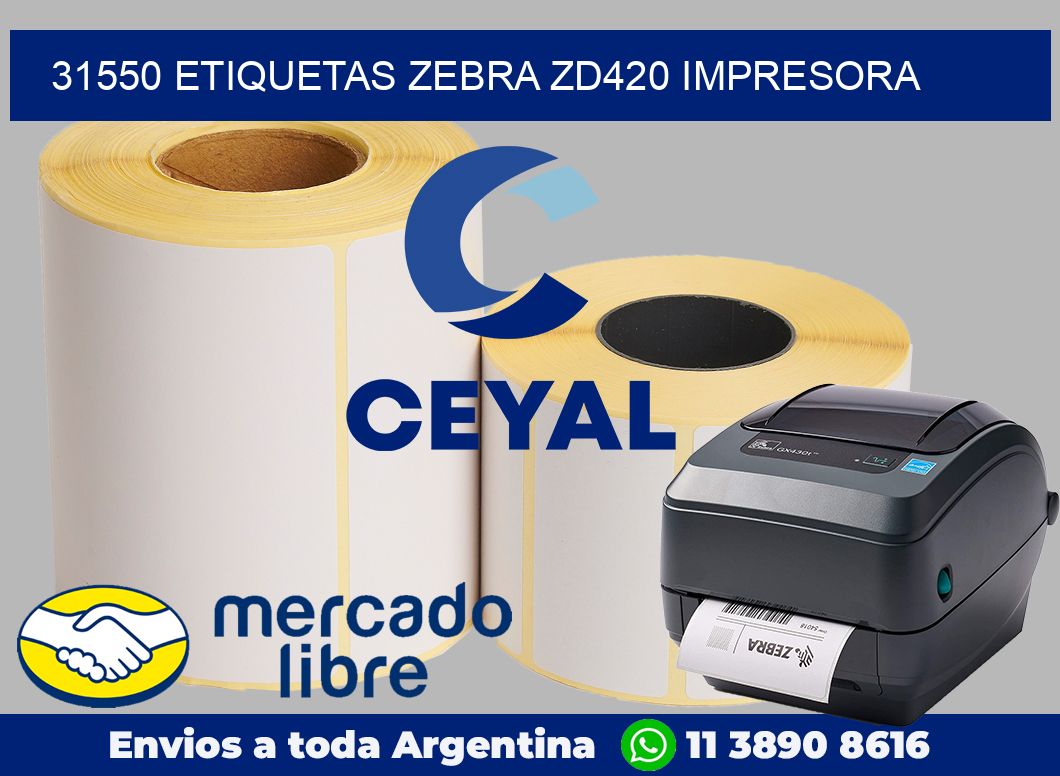 31550 etiquetas Zebra zd420 impresora