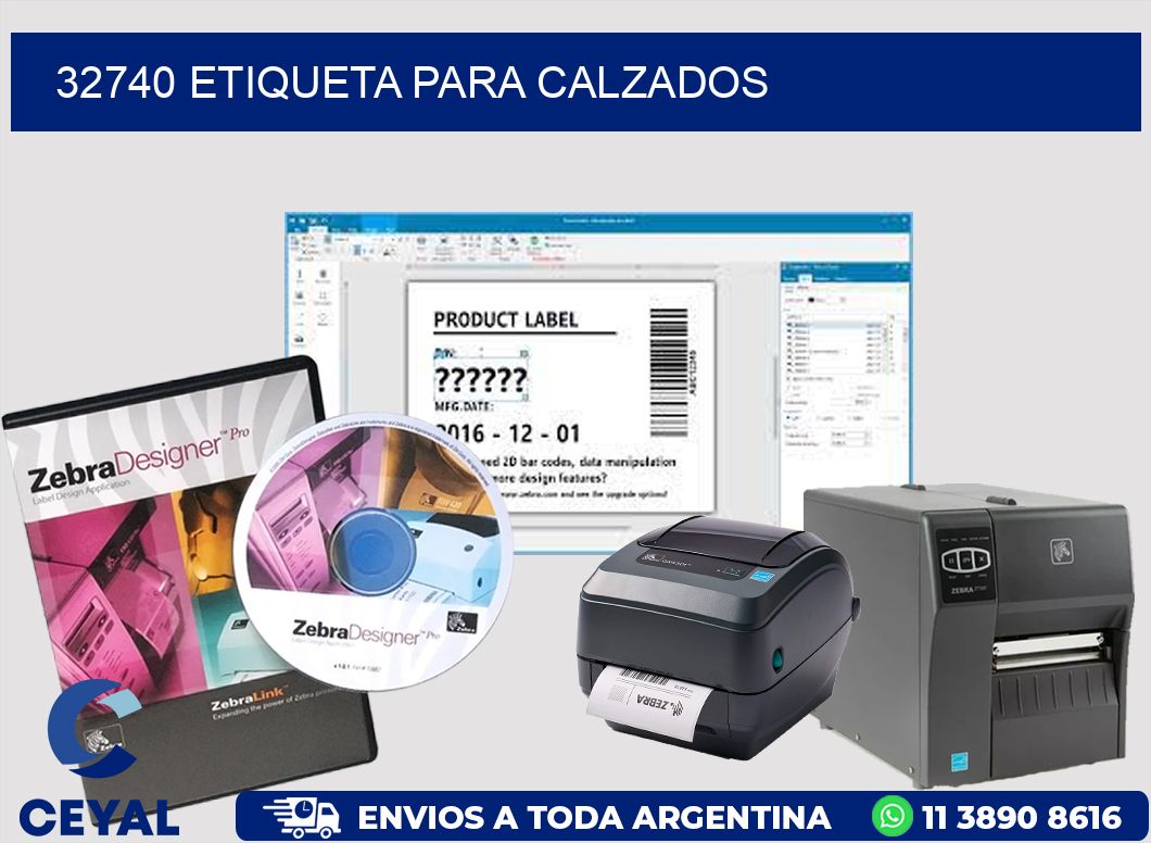 32740 Etiqueta para calzados