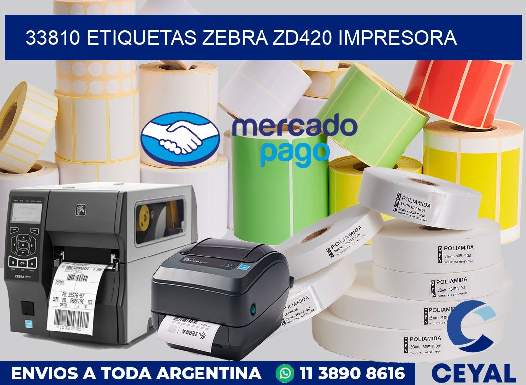 33810 etiquetas Zebra zd420 impresora