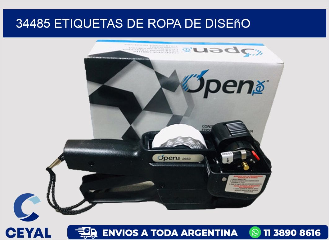 34485 Etiquetas de ropa de diseño