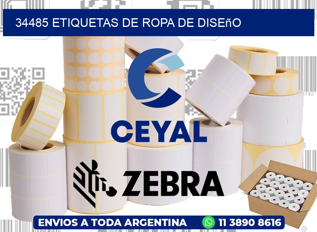 34485 Etiquetas de ropa de diseño