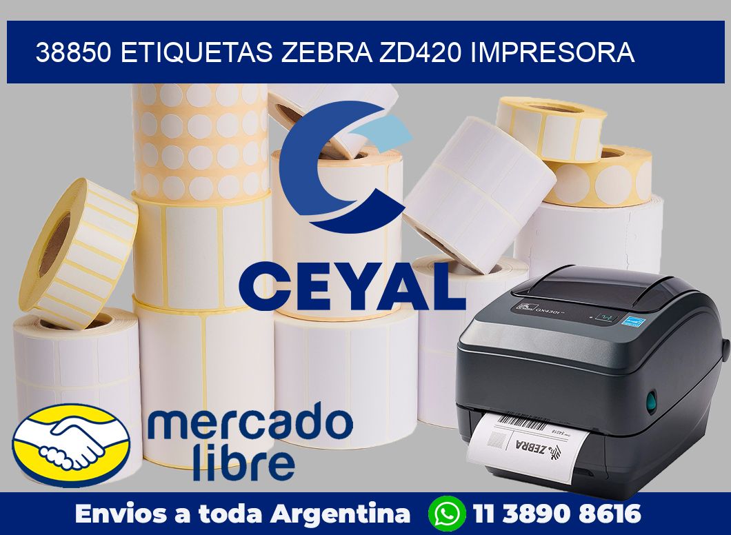 38850 etiquetas Zebra zd420 impresora