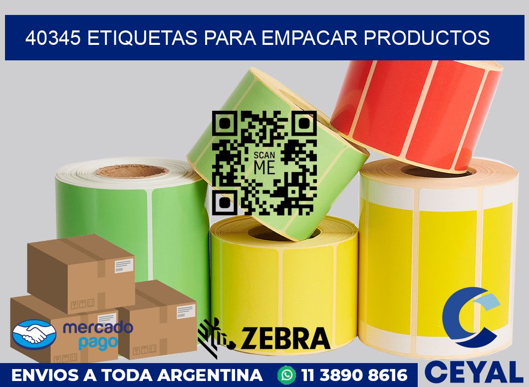40345 etiquetas para empacar productos