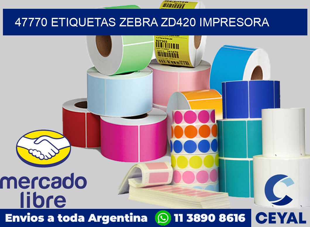 47770 etiquetas Zebra zd420 impresora