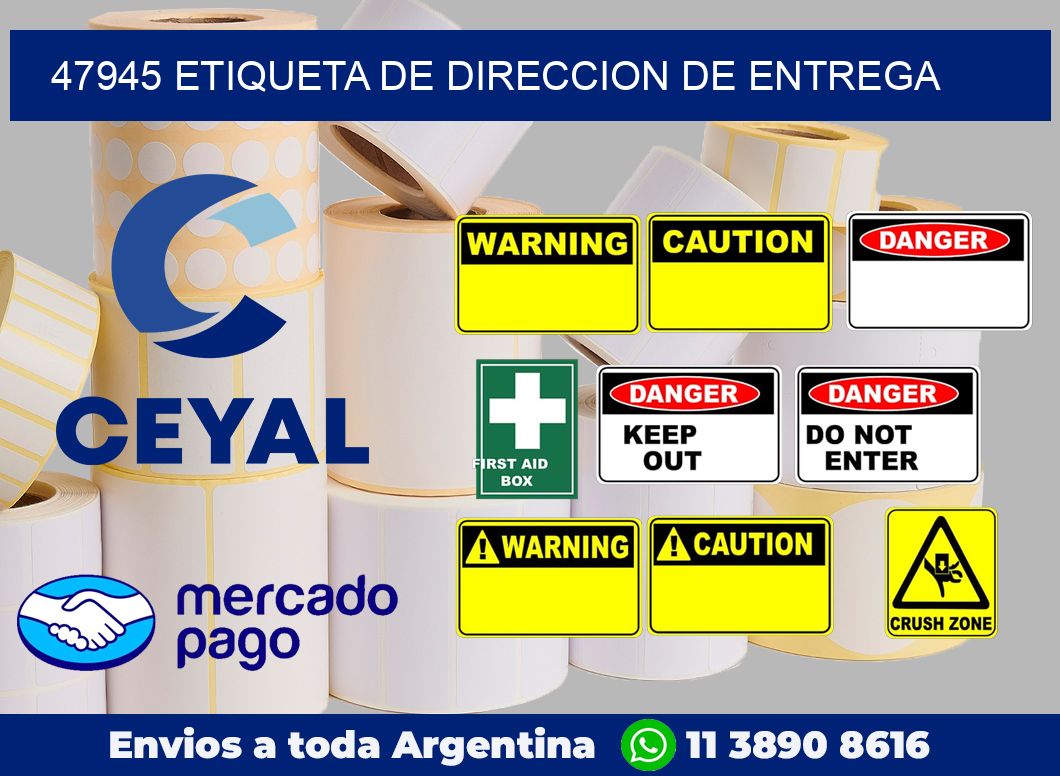 47945 Etiqueta de direccion de entrega