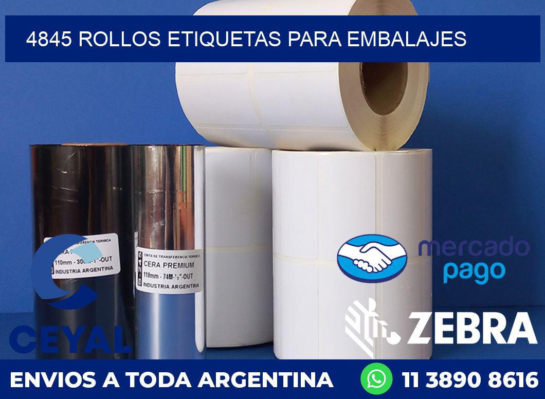 4845 rollos etiquetas para embalajes