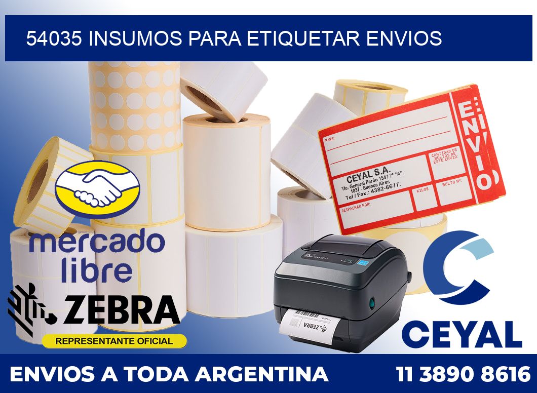 54035 Insumos para etiquetar envios