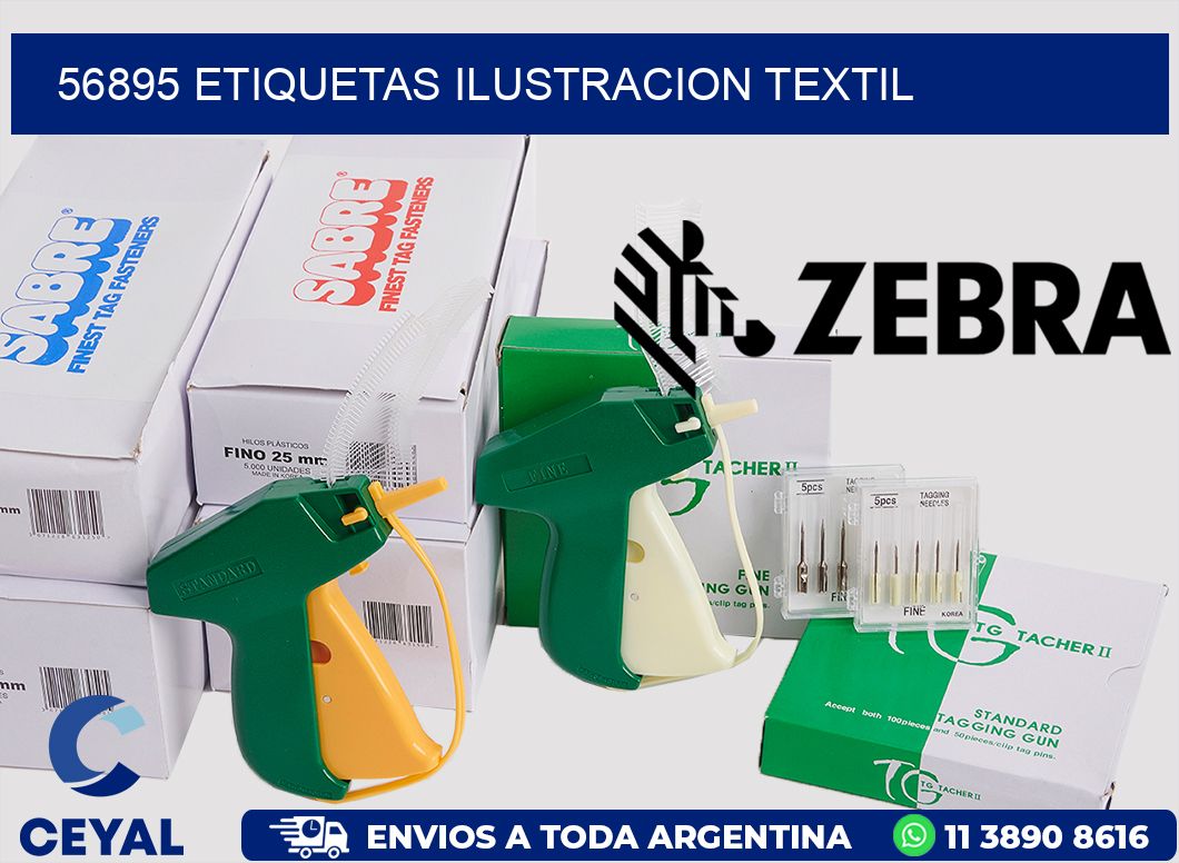 56895 etiquetas ilustracion textil