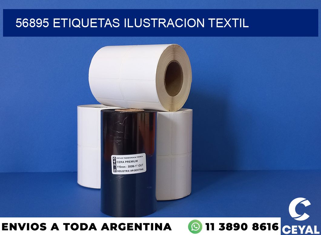 56895 etiquetas ilustracion textil