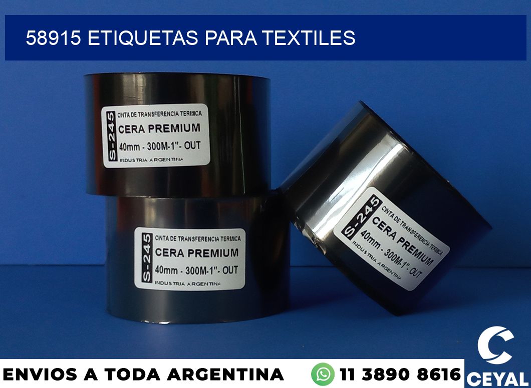 58915 etiquetas para textiles