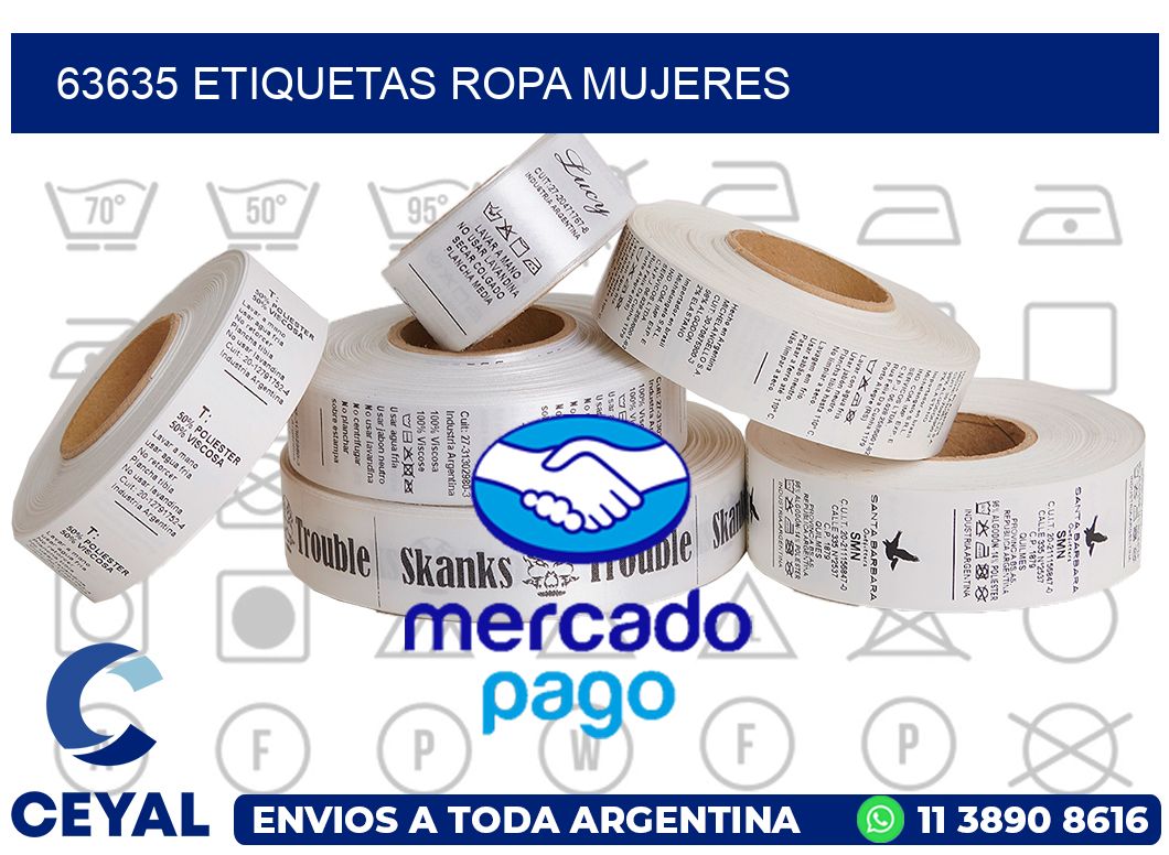 63635 Etiquetas ropa mujeres