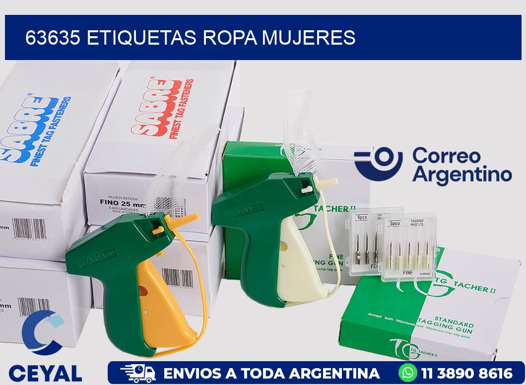 63635 Etiquetas ropa mujeres