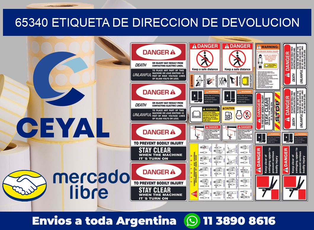 65340 Etiqueta de direccion de devolucion