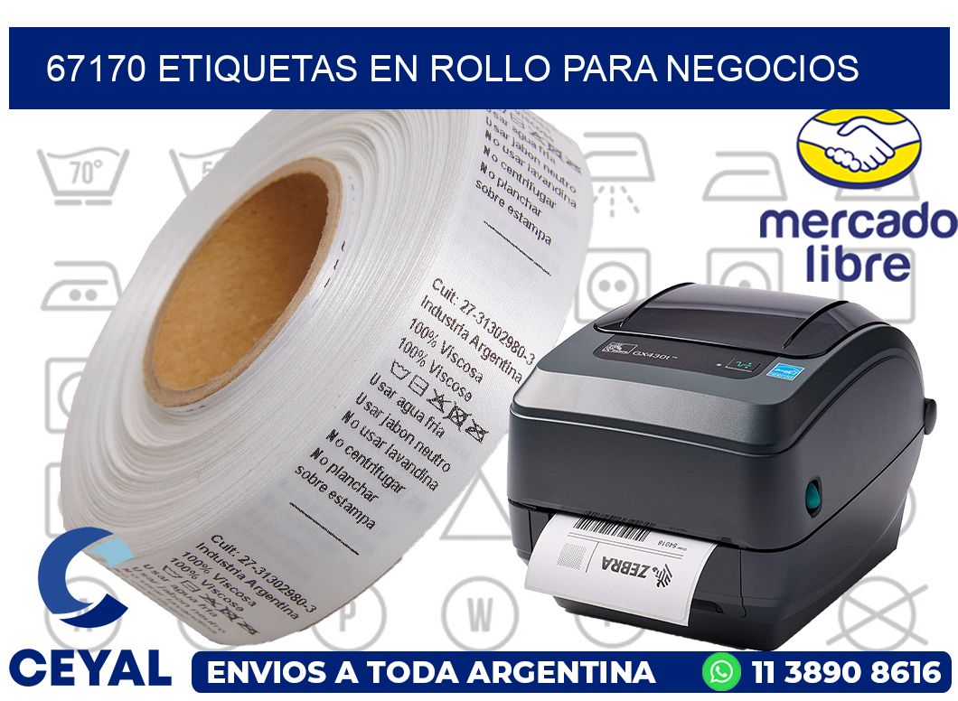 67170 Etiquetas en rollo para negocios