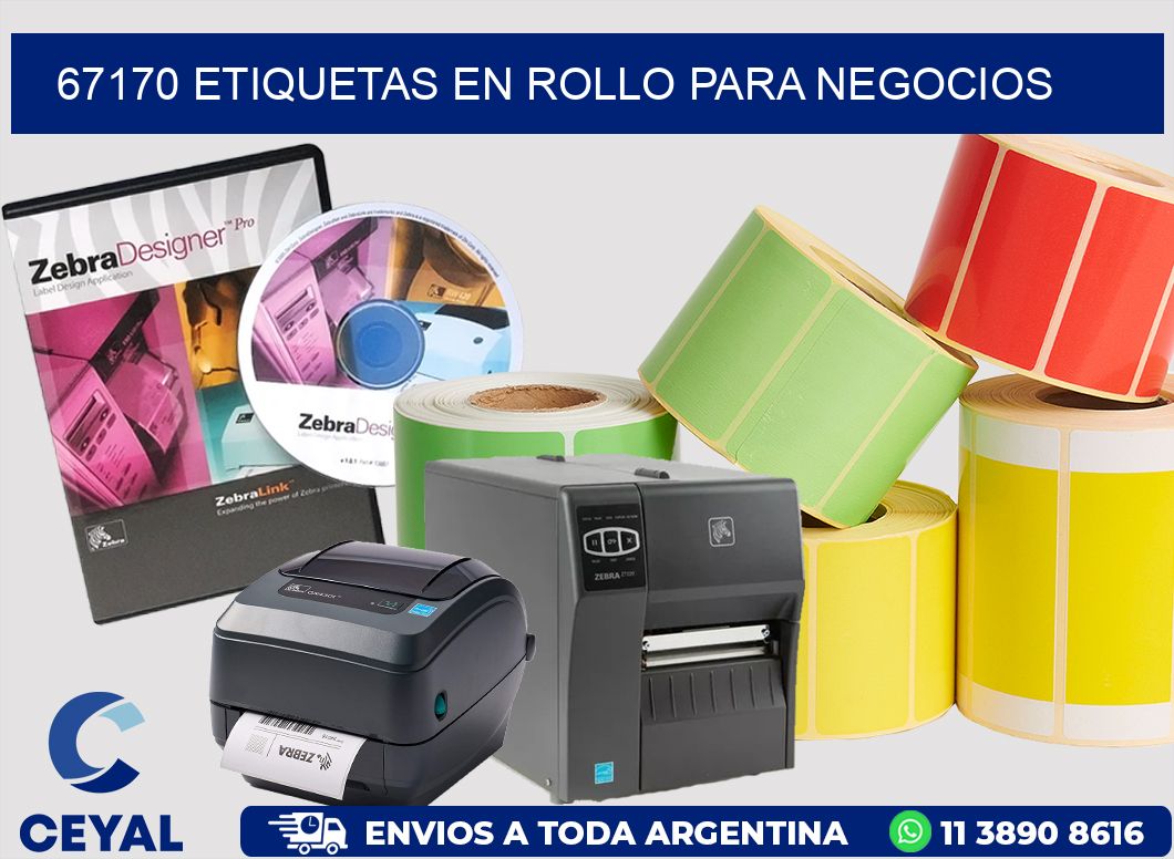 67170 Etiquetas en rollo para negocios