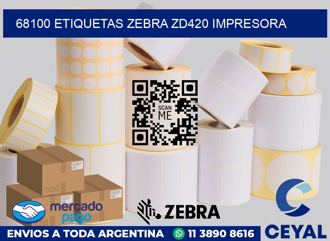 68100 etiquetas Zebra zd420 impresora