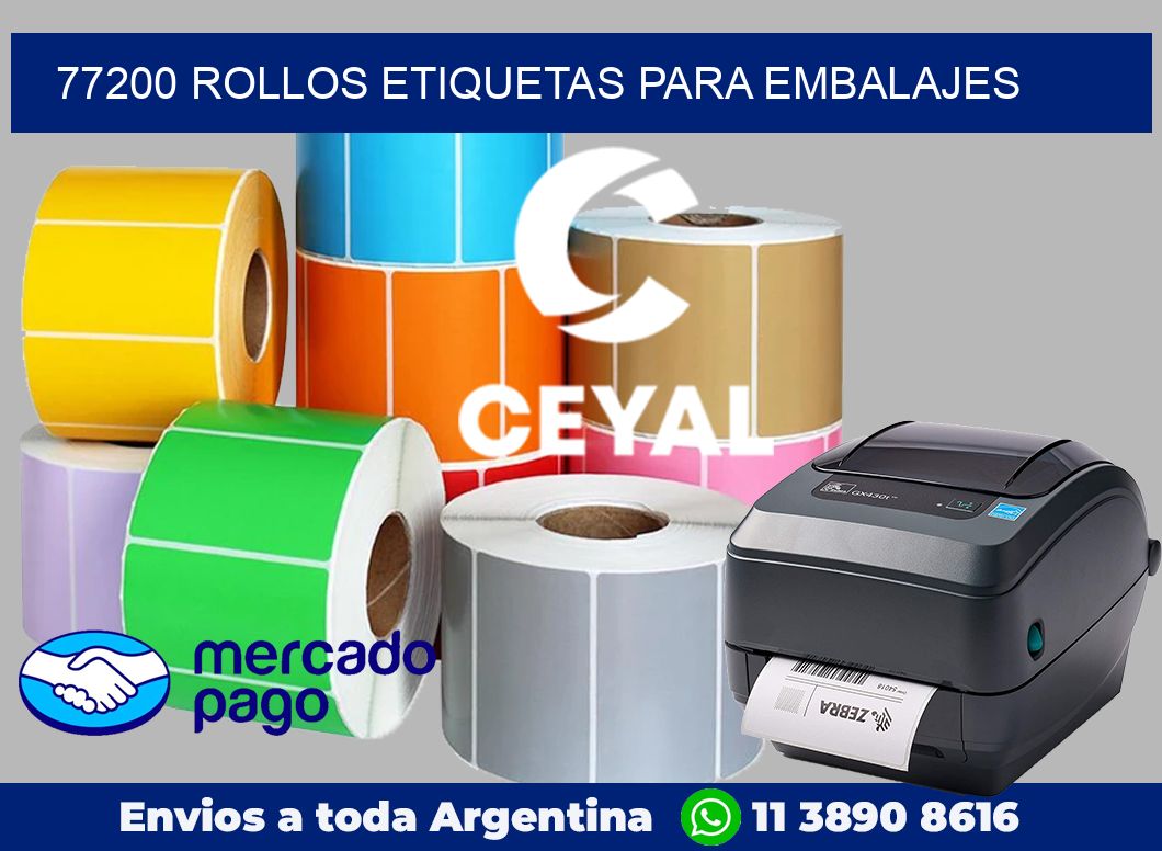 77200 Rollos etiquetas para embalajes