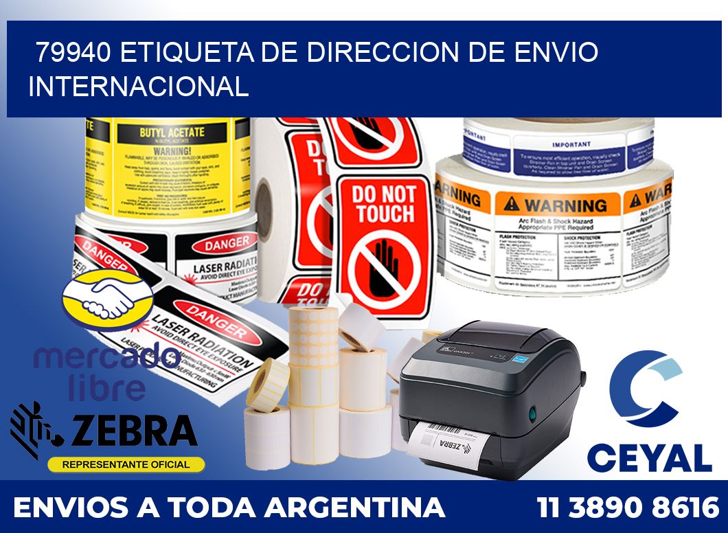 79940 Etiqueta de direccion de envio internacional