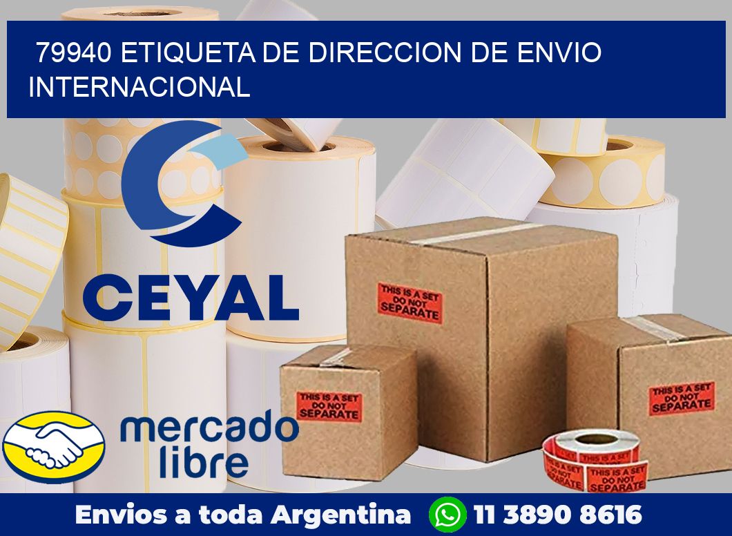 79940 Etiqueta de direccion de envio internacional