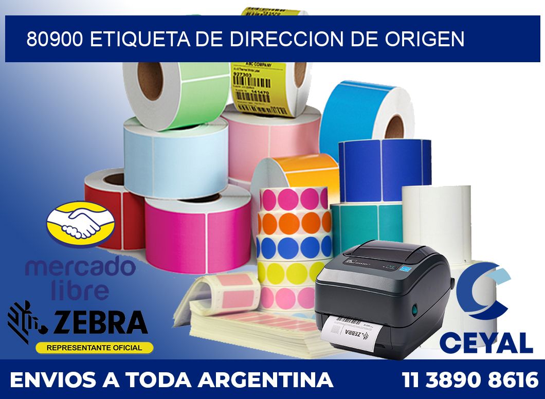 80900 Etiqueta de direccion de origen