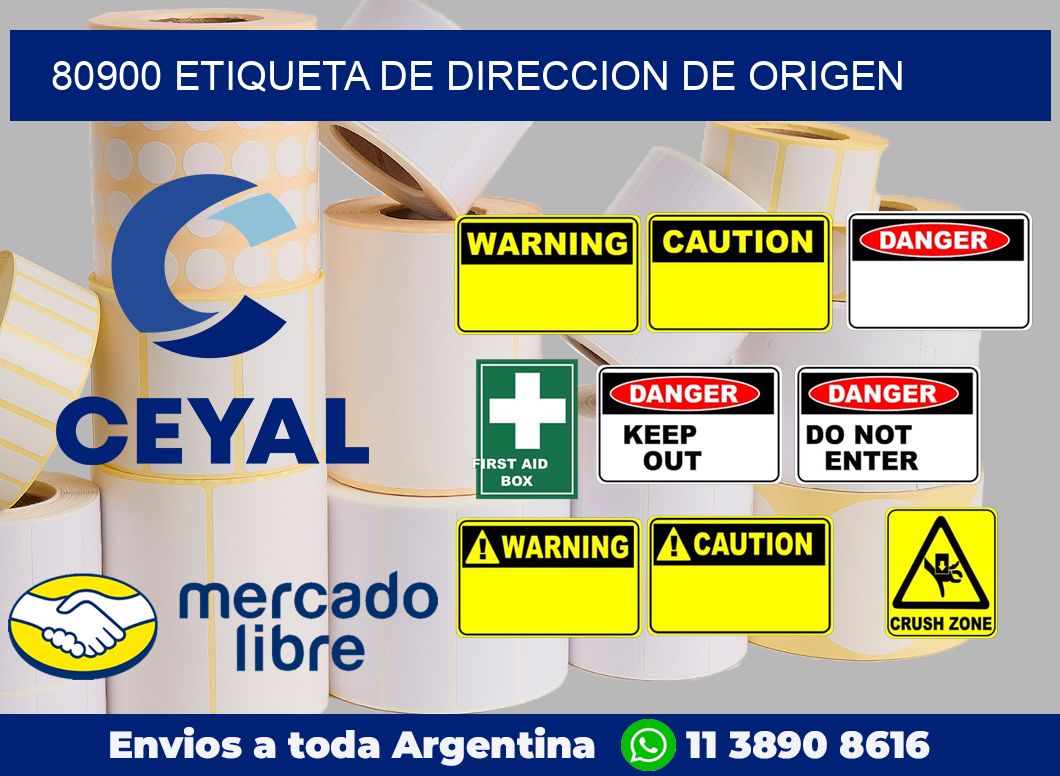 80900 Etiqueta de direccion de origen