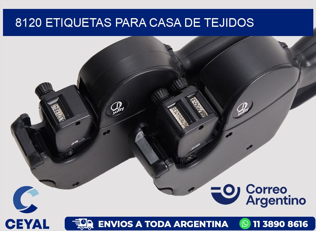 8120 Etiquetas para casa de tejidos