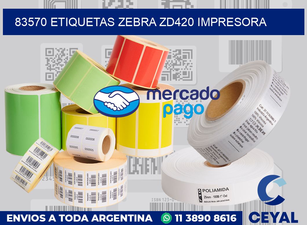 83570 etiquetas Zebra zd420 impresora