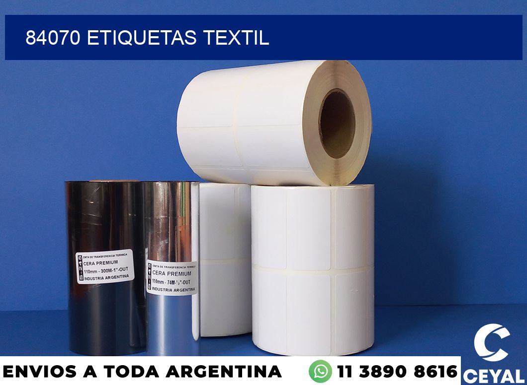 84070 etiquetas textil