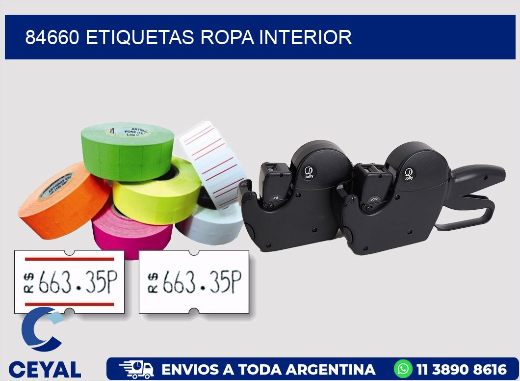 84660 Etiquetas ropa interior