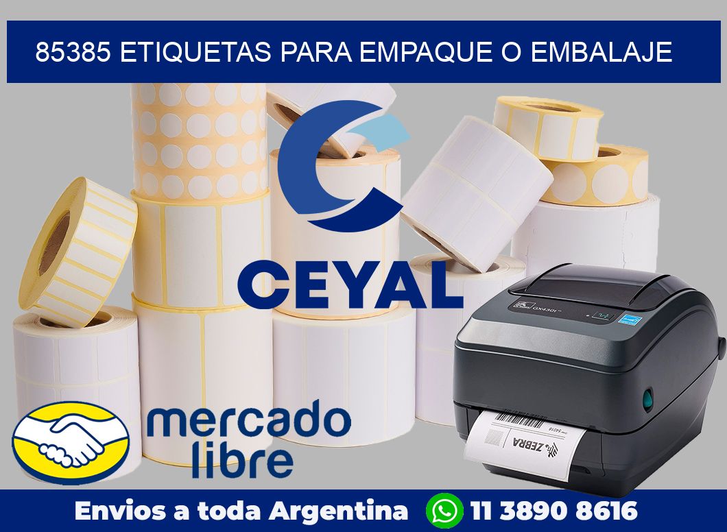 85385 Etiquetas para empaque o embalaje